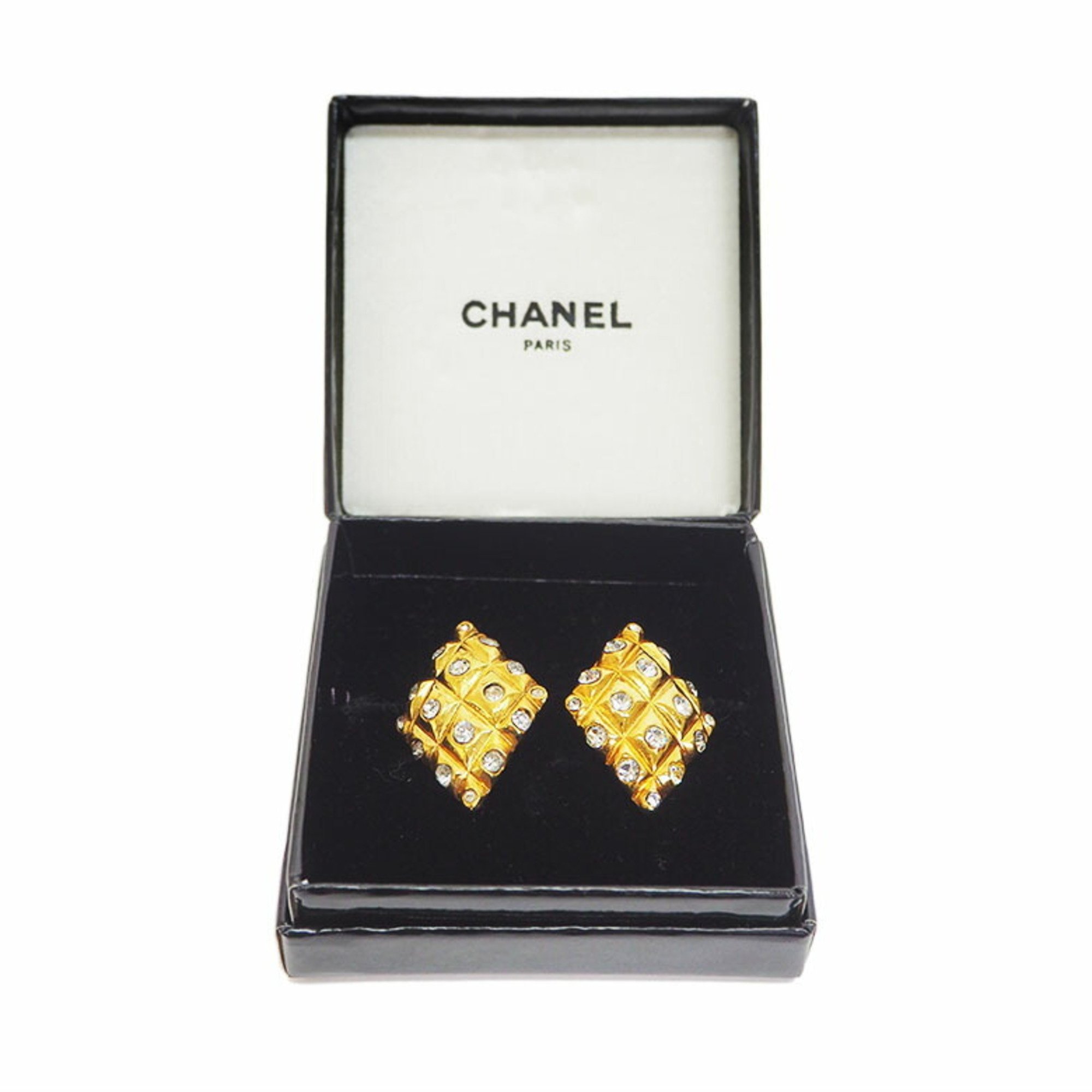 Chanel CHANEL Flower Coco Earrings Gold Women's 94A