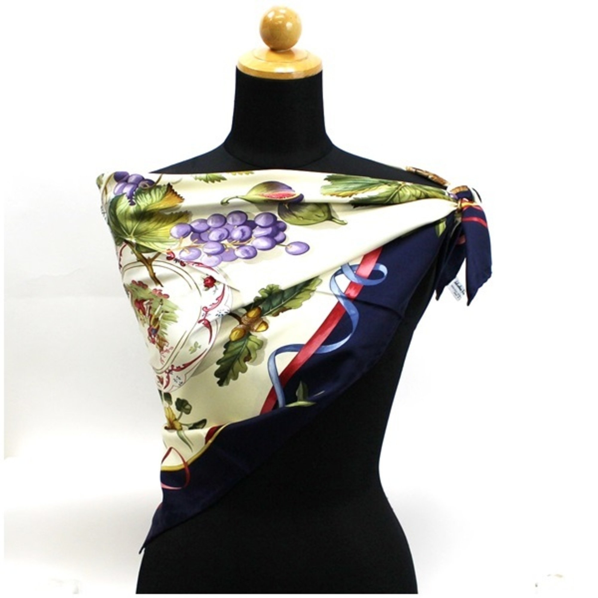 Salvatore Ferragamo silk scarf muffler ladies' large size