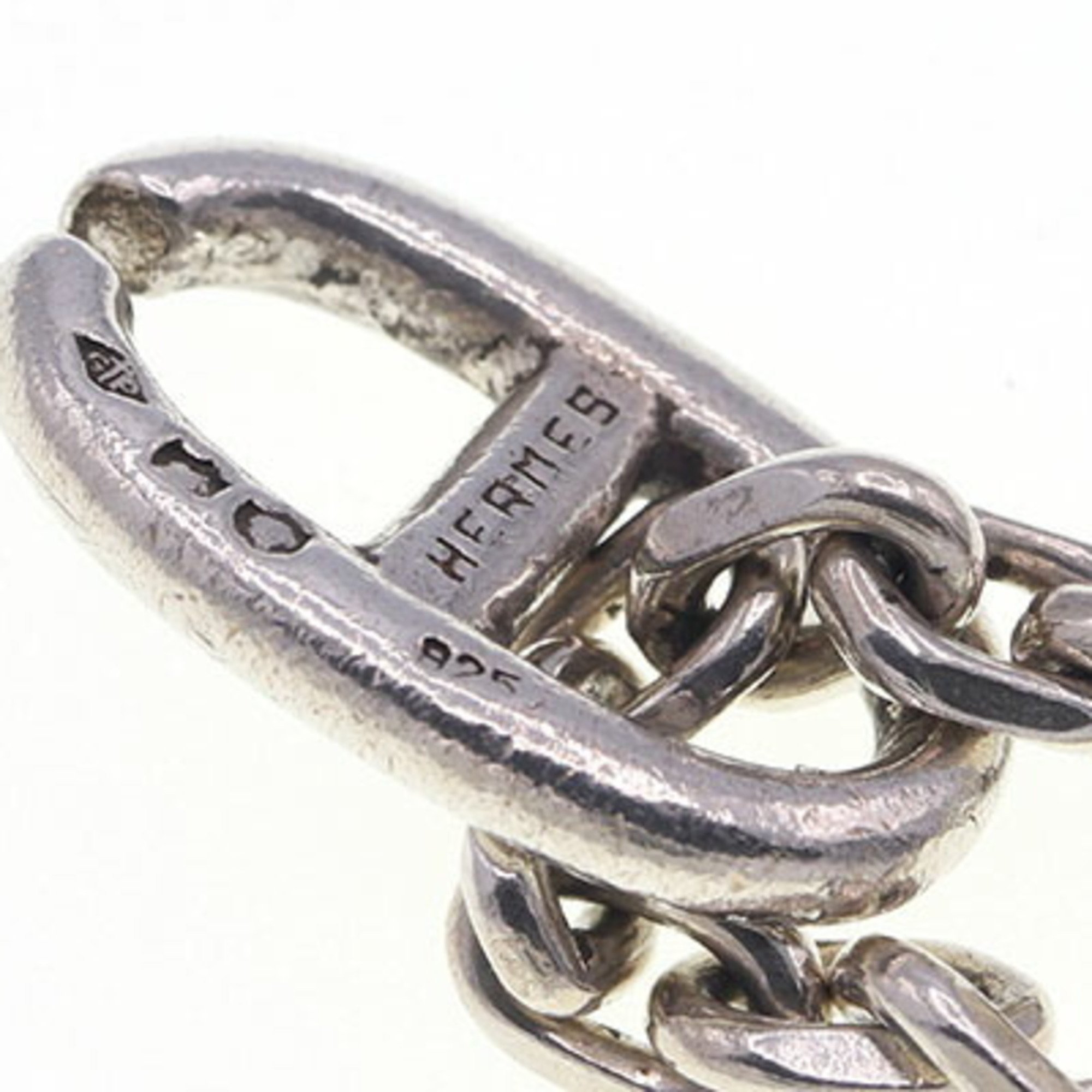 Hermes key holder Shane Dunkle SV sterling silver 925 ring chain bag charm old men's women's HERMES