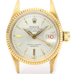 Vintage ROLEX Oyster Perpetual Date 6517 Yellow Gold Ladies Watch BF553966