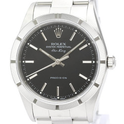 Polished ROLEX Airking 14010M Serial F Steel Automatic Mens Watch BF553106