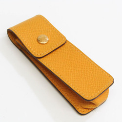Hermes Leather Gum Holder Yellow Seal case Lip case Multi case