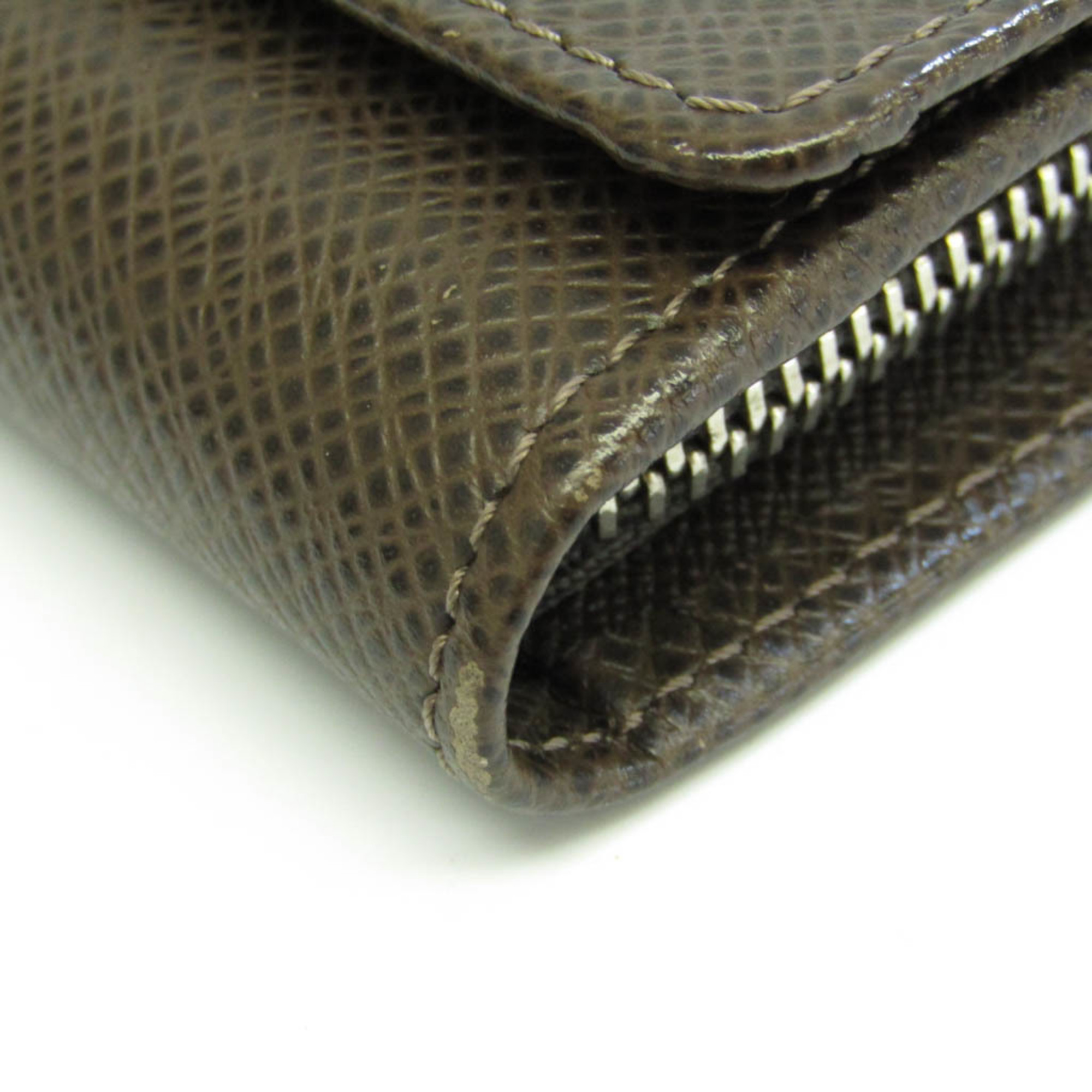 Louis Vuitton Taiga Porto Mone Sergey M32568 Men's Taiga Leather Coin Purse/coin Case Grizzly