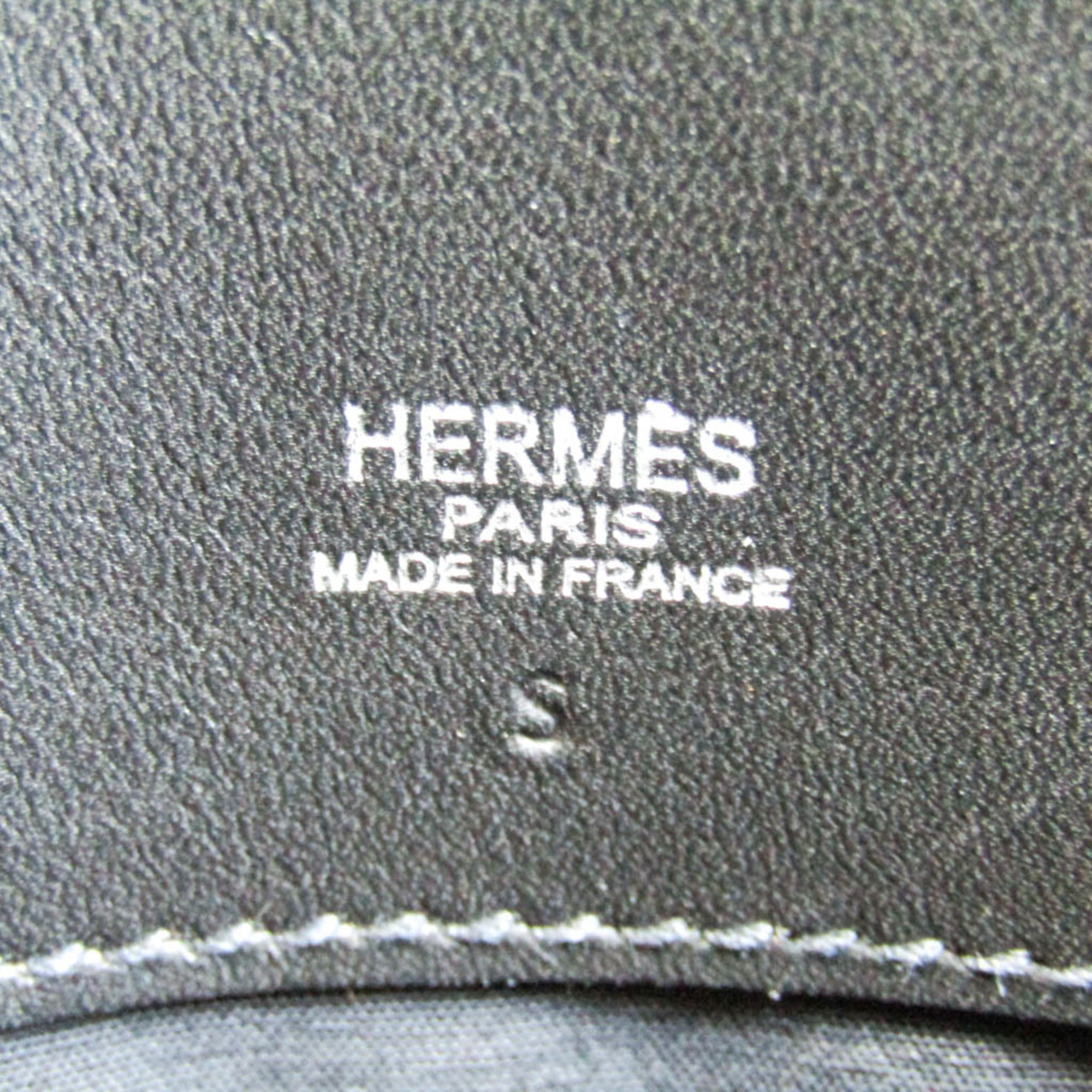 Hermes Women,Men Canvas,Leather Pouch Black