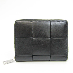 Bottega Veneta Maxi Intrecciato Women,Men Leather Bill Wallet (bi-fold) Black