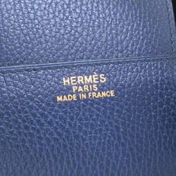 Hermes Drag Voyage 48 Ardennes Blue Roy Rouge Vif Bicolor 〇Z Engraved Boston Bag Red