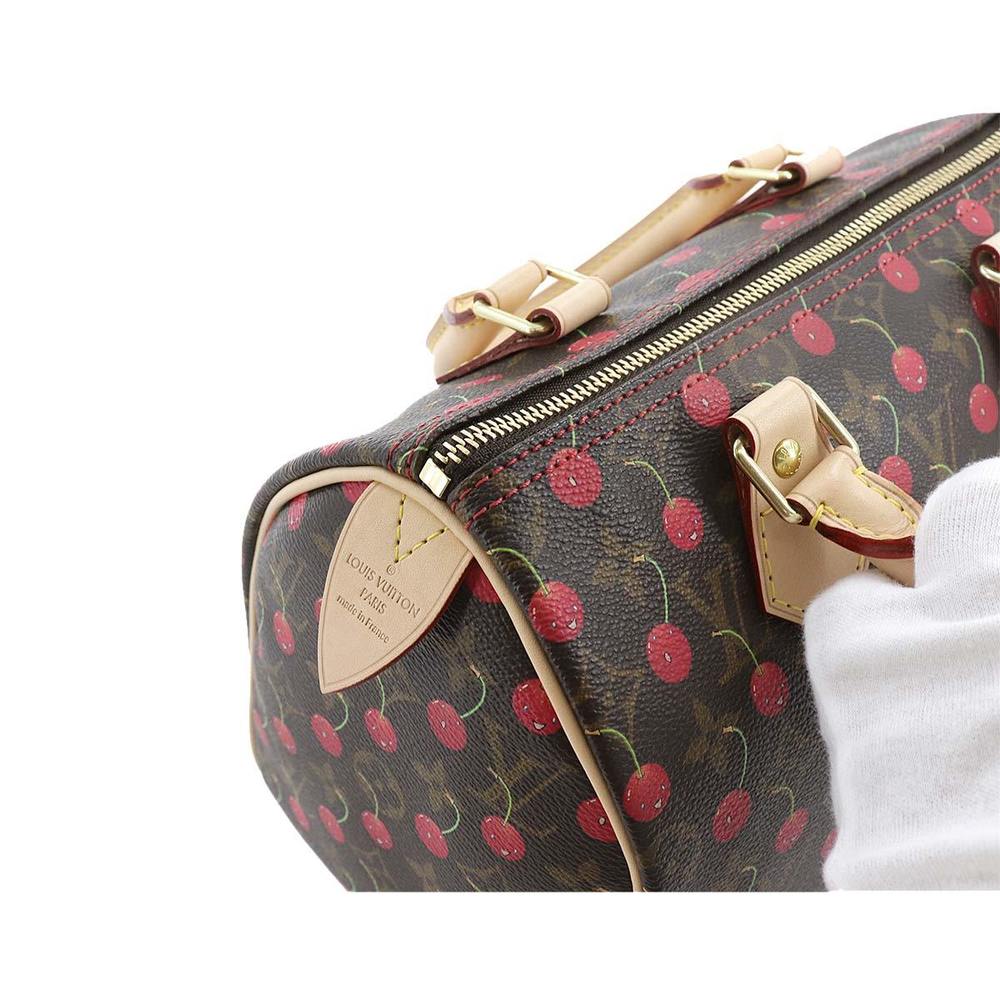 Louis Vuitton LOUIS VUITTON Monogram Cherry Speedy 25 Handbag M95009  Takashi Murakami Gold Hardware