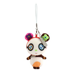 Louis Vuitton LOUIS VUITTON Petit Panda Charm Keychain Mobile Strap Multicolor Takashi Murakami