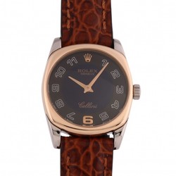 Rolex ROLEX Cellini 6229/9BIC black dial used watch ladies