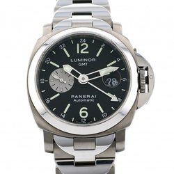 Panerai PANERAI Luminor GMT PAM00161 black dial used watch men's