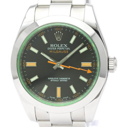 Polished ROLEX Milgauss Stainless Steel Automatic Watch 116400GV BF553379