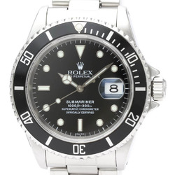 Polished ROLEX Submariner 16610 Date A Serial Steel Automatic Watch BF553123
