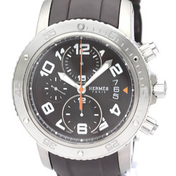 Polished HERMES Clipper Diver Chronograph Titanium Steel Watch CP2.941 BF553335