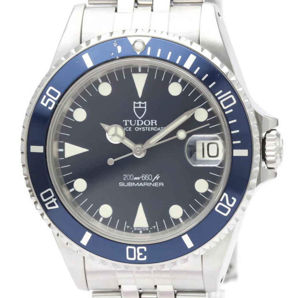 Polished TUDOR ROLEX Prince Oyster Date Submariner Steel Watch 76000 BF553675
