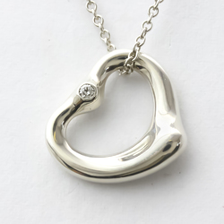 Tiffany Open Heart Silver 925 Diamond Men,Women Fashion Pendant Necklace (Silver)