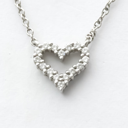 Tiffany Sentimental Heart Mini Necklace Platinum Diamond Men,Women Fashion Pendant Necklace (Silver)