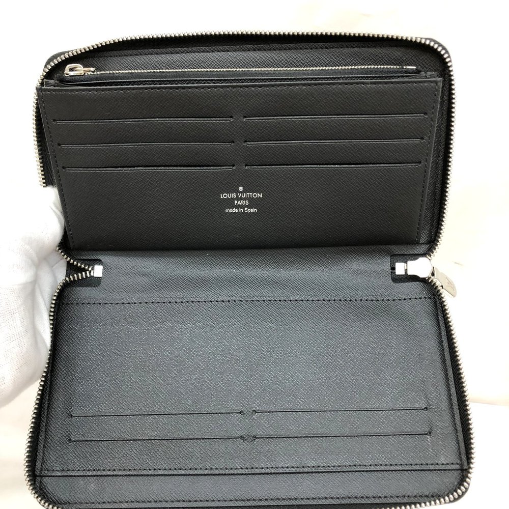 Authenticated Used LOUIS VUITTON Louis Vuitton Organizer N60111 Zippy NM  Damier Graphite Long Wallet Round Zipper Passport Travel Pouch Gray Series  Made in Spain Men's 