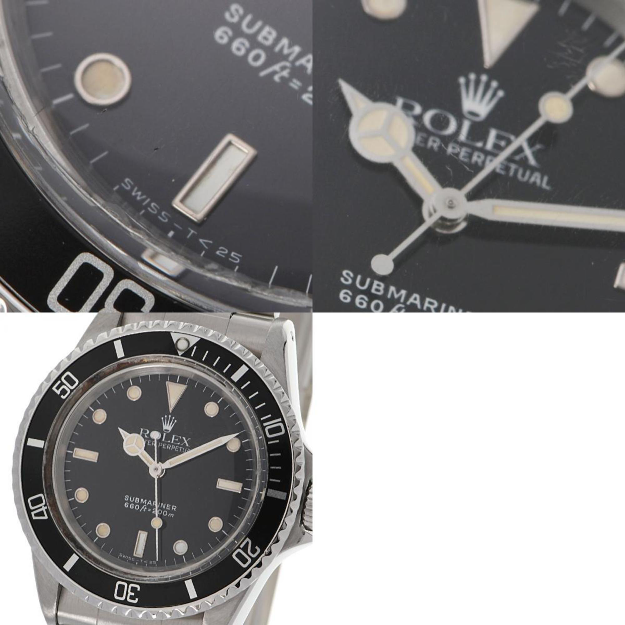 ROLEX Rolex Submariner 5513 men's SS watch automatic winding black dial