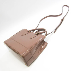 Max Mara Women's Patent Leather Handbag,Shoulder Bag Beige Rose