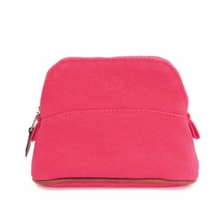 Hermes Bolide Mini Mini Women's Cotton,Leather Pouch Pink