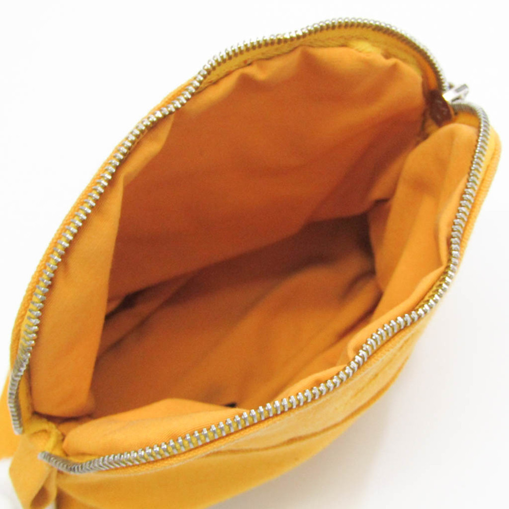 Hermes Bolide Mini Mini Women's Cotton,Leather Pouch Yellow