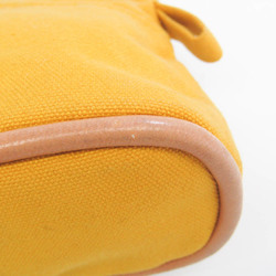 Hermes Bolide Mini Mini Women's Cotton,Leather Pouch Yellow