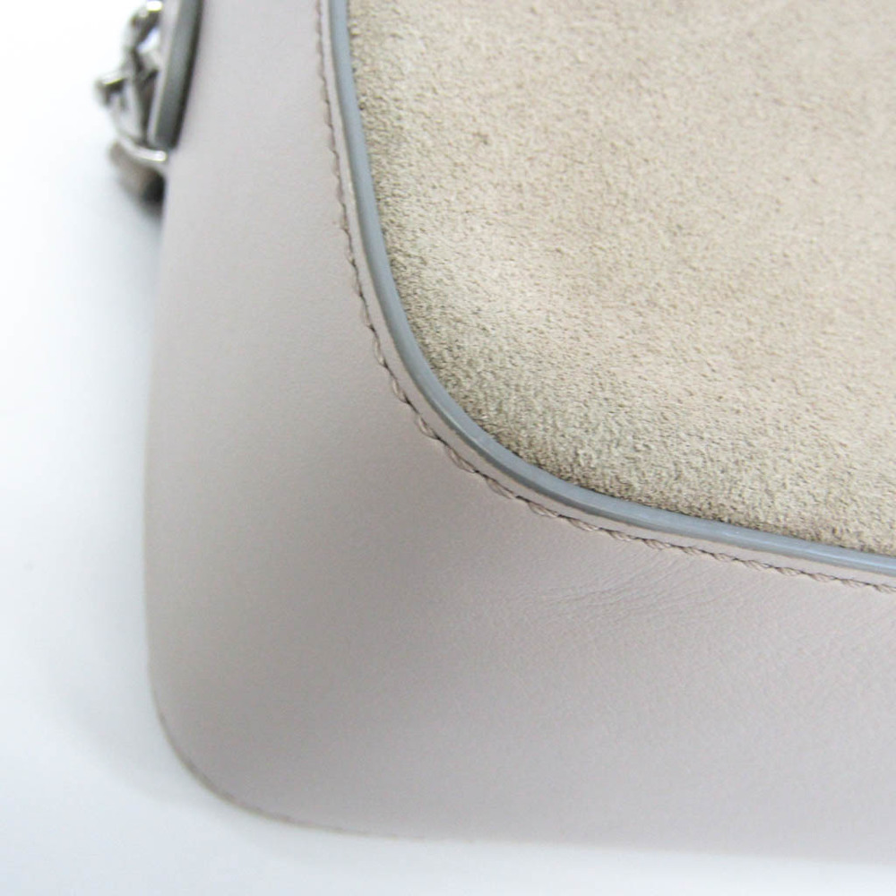 J&M Davidson Women's Leather,Suede Shoulder Bag Light Gray