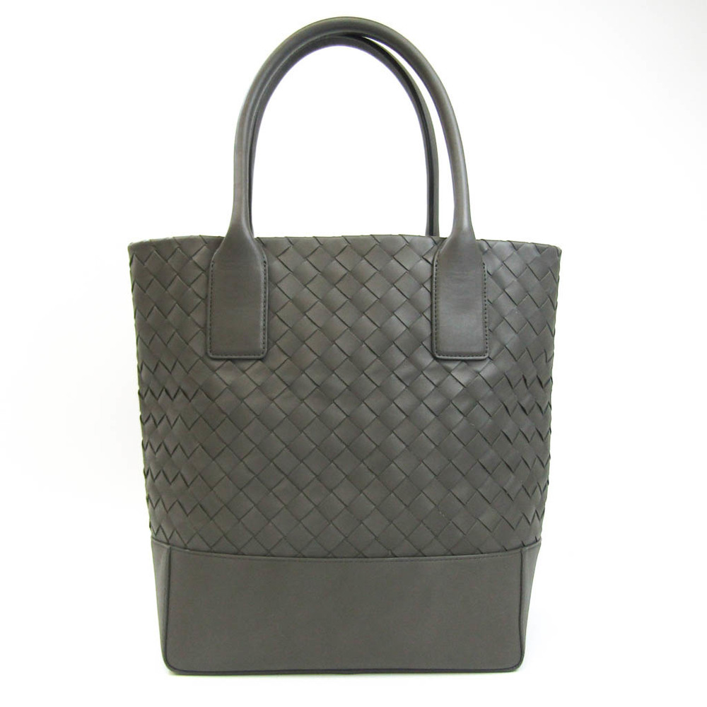 Bottega Veneta Intrecciato Women's Leather Handbag Dark Gray