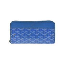 GOYARD Goyard Matignon GM Blue Unisex PVC Calf Long Wallet