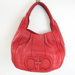 Salvatore Ferragamo Gancini EE-21 D655 Women's Leather Handbag Red Color