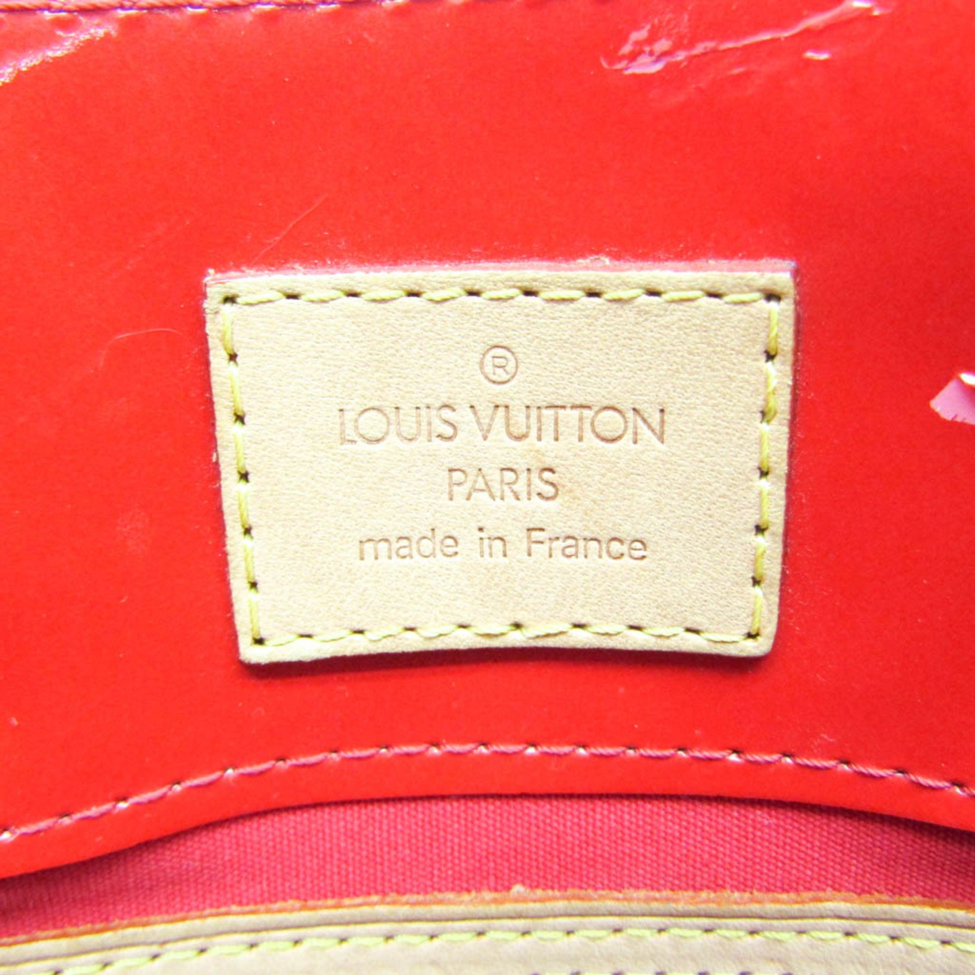 Louis Vuitton Monogram Vernis Reade PM M91088 Women's Handbag Rouge