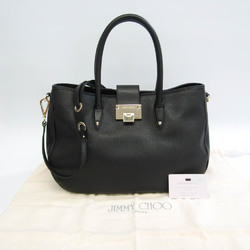Jimmy Choo Riley Women's Leather Handbag,Shoulder Bag Black