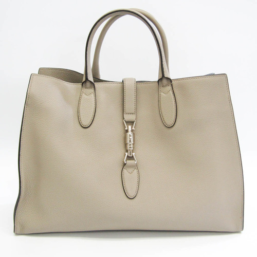 Gucci New Jackie Women,Men Leather Tote Bag Beige