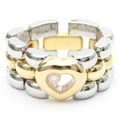 Chopard Happy Diamonds 82/8401-20 White Gold (18K),Yellow Gold (18K) Fashion Diamond Band Ring Gold,Silver