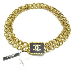 Chanel Cocomark Chain Belt Women's GP Gold Black