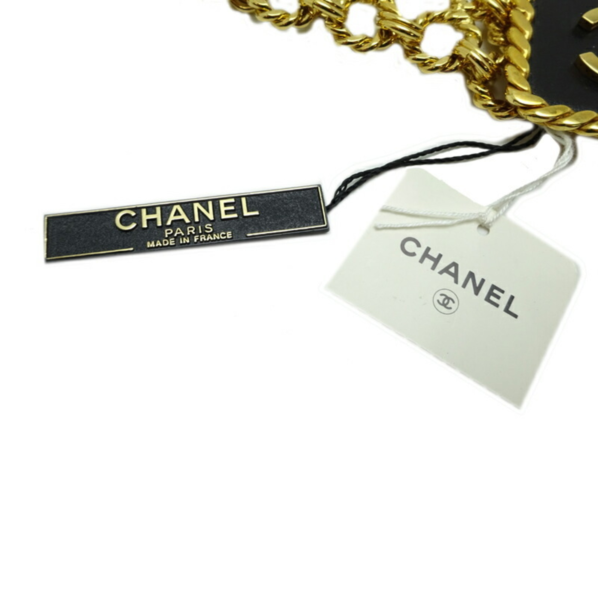 Chanel Cocomark Chain Belt Women's GP Gold Black