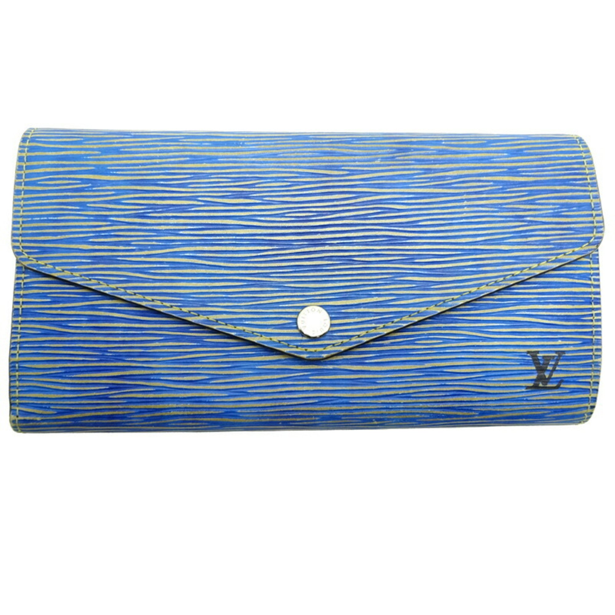 Louis Vuitton Portefeuil Sarah Women's Long Wallet M61649 () Epi (Blue)