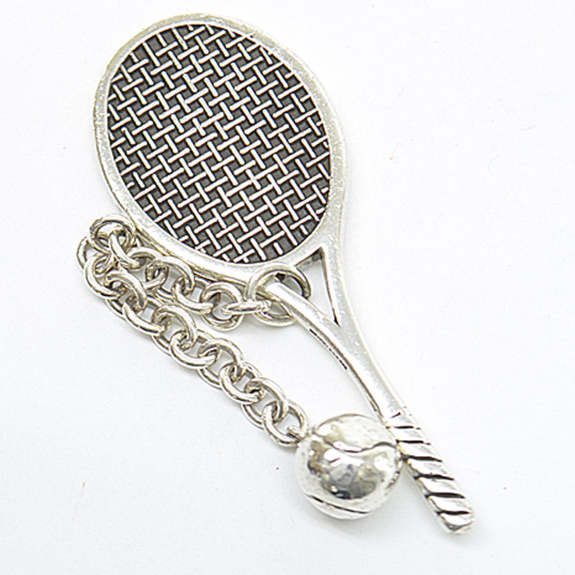 Tiffany & Co. Charm tennis racket ball silver Ag925 key ring ladies men