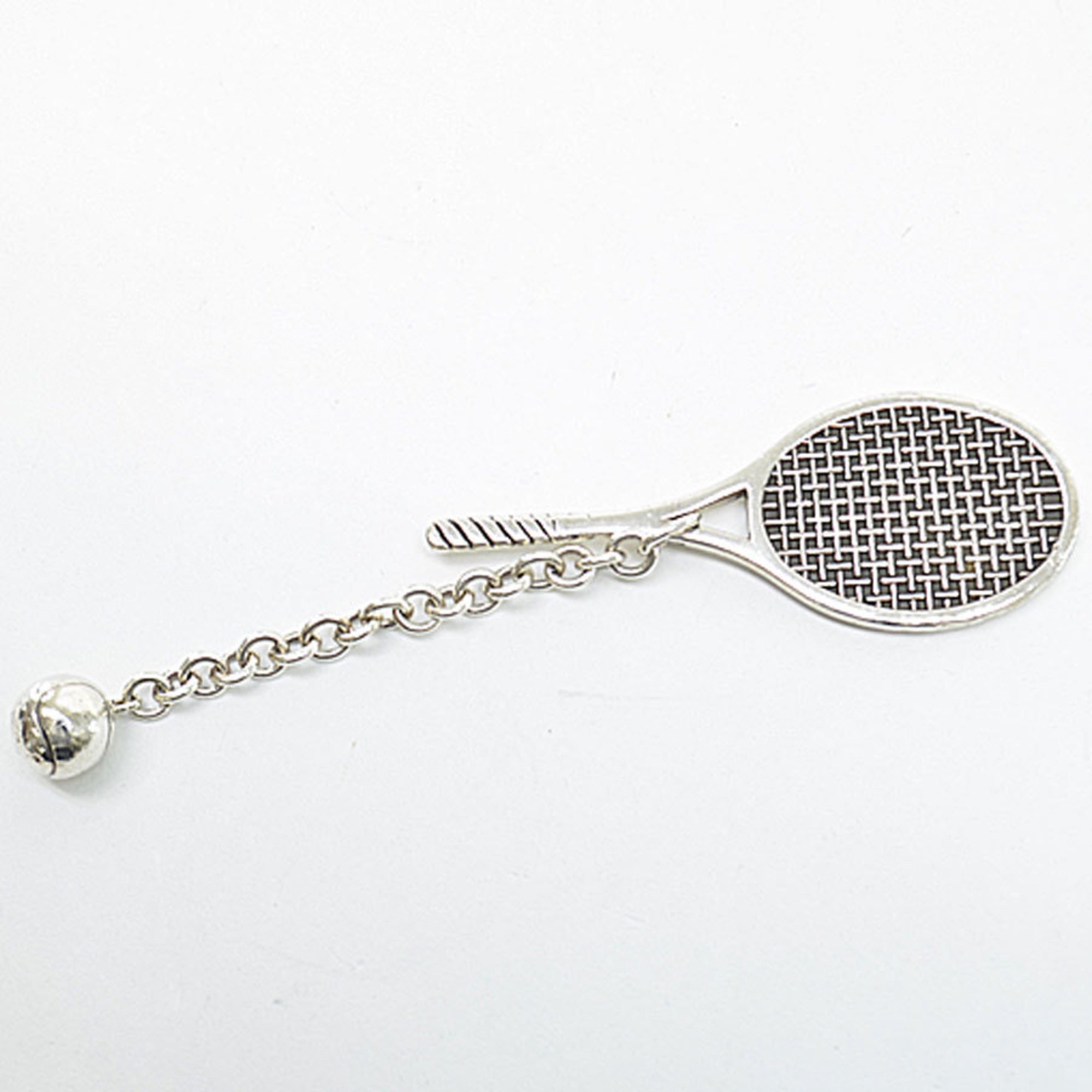 Tiffany & Co. Charm tennis racket ball silver Ag925 key ring ladies men