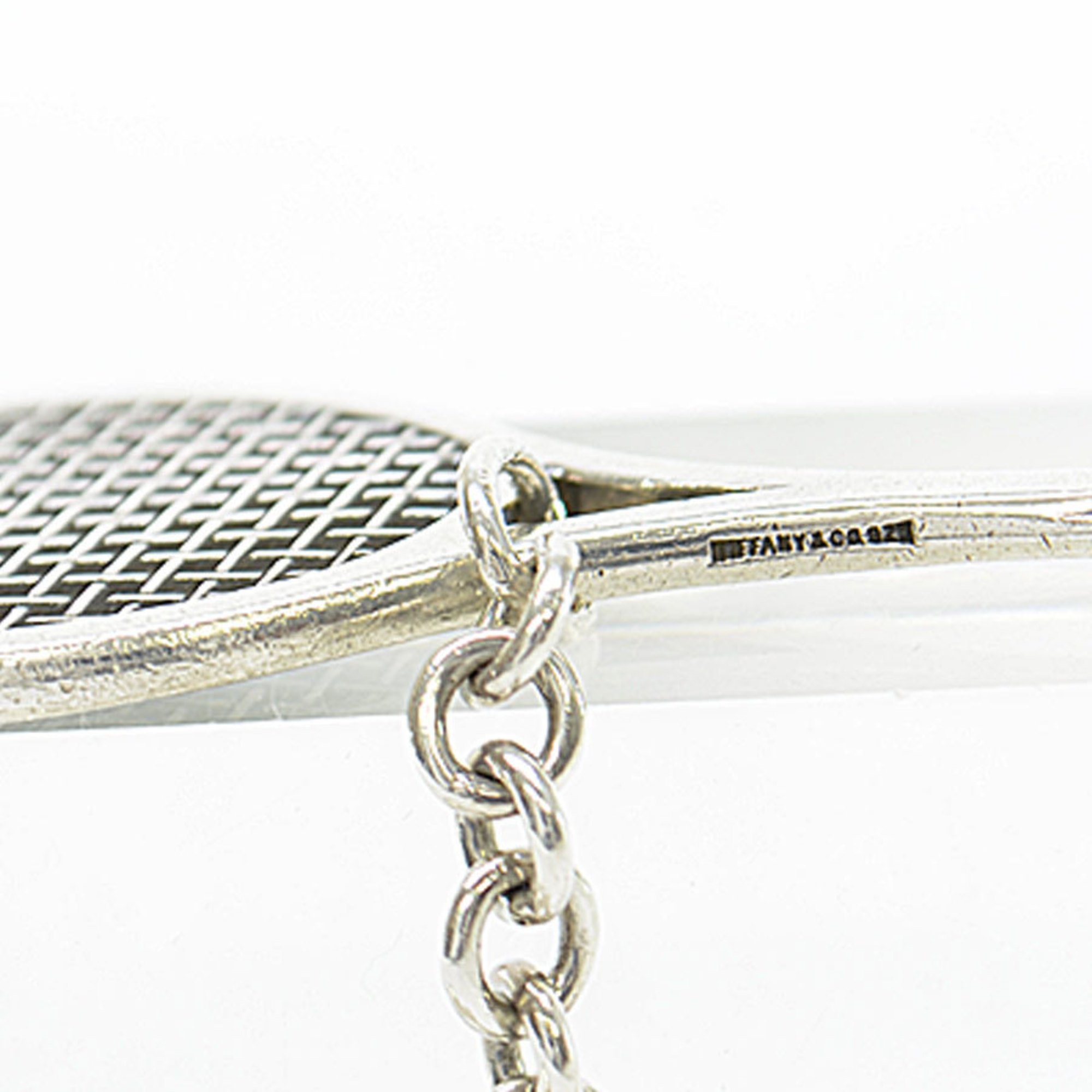 Tiffany & Co. Charm tennis racket ball silver Ag925 key ring ladies men