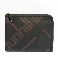 Dunhill Men's Leather,PVC Clutch Bag Black,Dark Brown