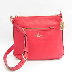 Coach Luxury Pebbled Leather May Crossbody F34823 Women's Leather Shoulder Bag Red Color
