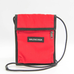 Balenciaga EXPLORER POUCH 532298 Men,Women Canvas Shoulder Bag Black,Red Color