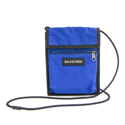 Balenciaga EXPLORER POUCH 532298 Women,Men Canvas Shoulder Bag Black,Royal Blue