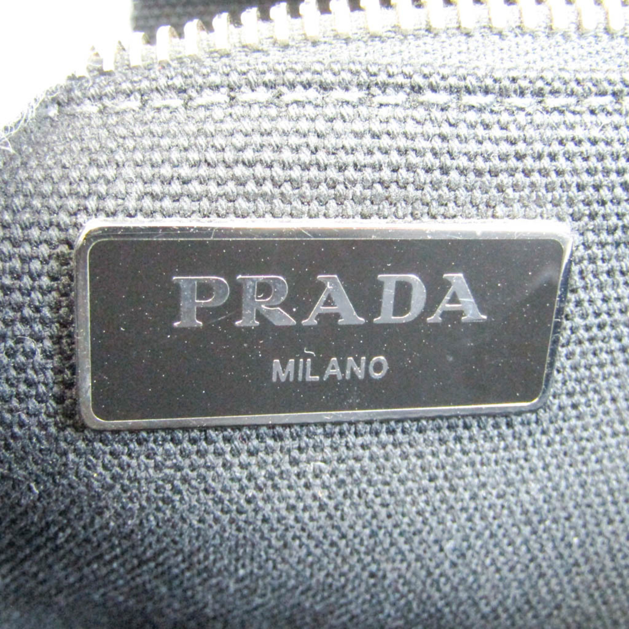 Prada MIDOLLINO PIUME 1BG835 Women's Leather,Bamboo Handbag,Shoulder Bag Beige,Brown
