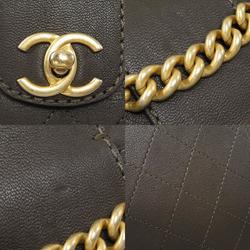 Chanel Chain Shoulder Coco Mark Bag Leather Women's