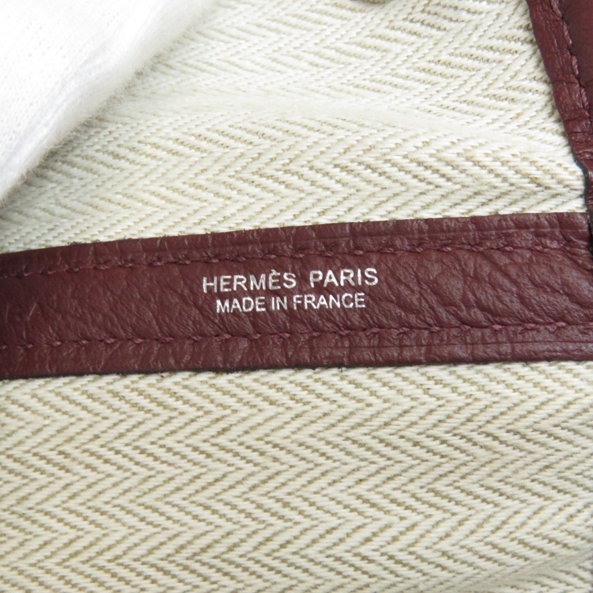 Hermes Garden PM Vash Country Bordeaux Tote Bag Women's HERMES