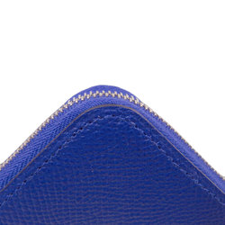 Hermes Azap Silk In Compact Blue Electric Coin Case Epson Women's HERMES