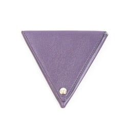 Loewe Triangle Men,Women Leather Coin Purse/coin Case Purple