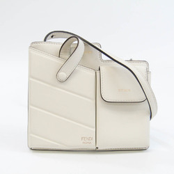 Fendi Mini Bag 8BS026 Women's Leather Shoulder Bag Off-white